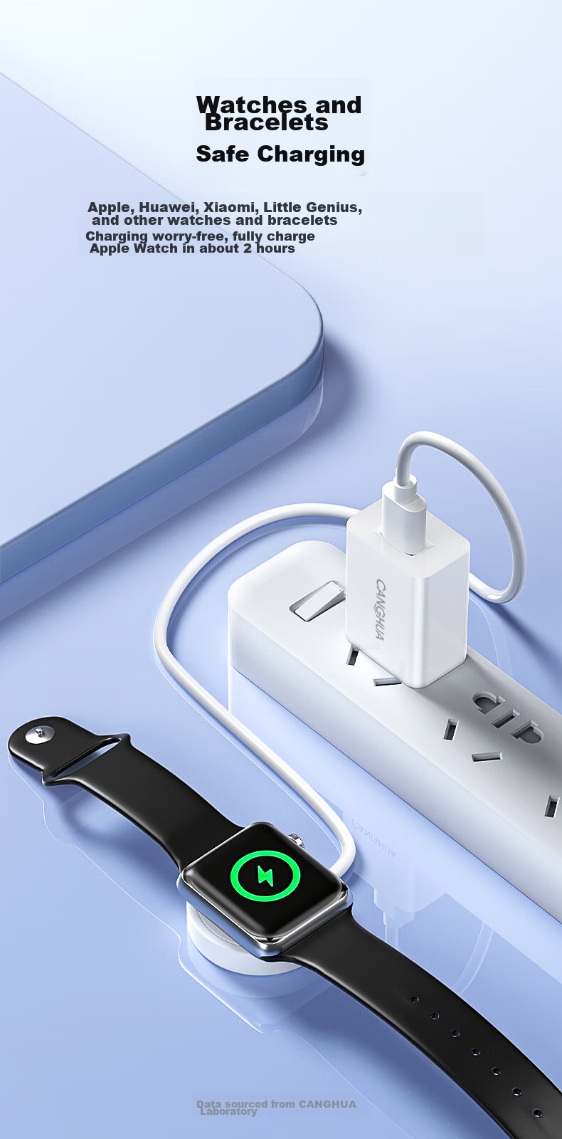 Canghua USB Charging Head, 5V1A Charger, 5W Low Power Slow Charging Plug, Universal for Apple Phones, Huawei Watches, Bracelets, Earphones, Fans, Shavers, Power Adapter 9