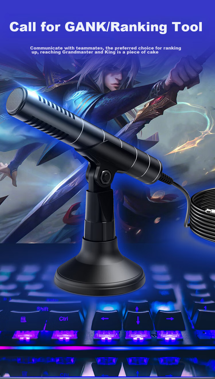 SAST OK-57B Computer Microphone for Desktop, Laptop, Conference, Online Classes, Video Games, Remote Voice Broadcasting, PUBG, USB Sound Card Wired Mic Condenser 17