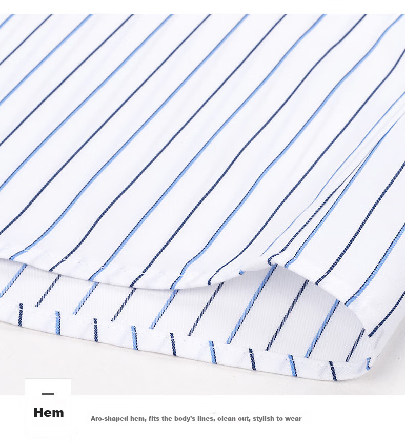 FIRS [DP Wrinkle-Free] Men's Long-Sleeve Shirt, Pure Cotton, Business Formal Wear, Dad's Dress Shirt, DP29, Size 38 20