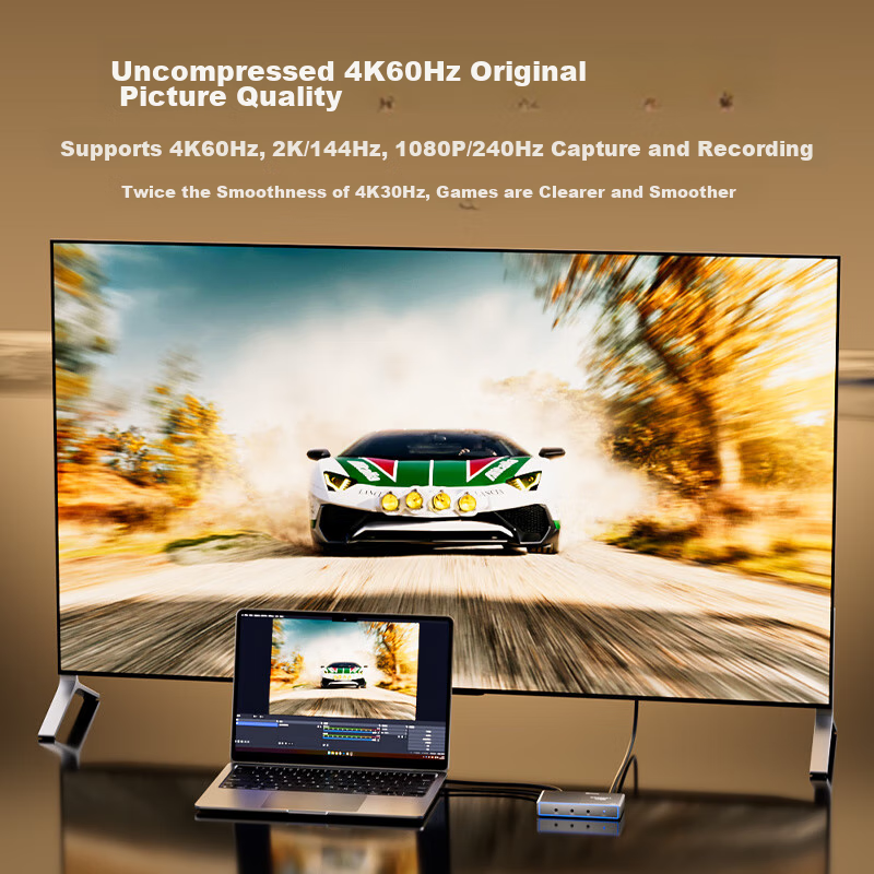 BIAZE Video Capture Card for Live Streaming, 4K60HZ Frame Rate, HDMI Camera RGB HD Recording, Compatible with PS5/Switch2/iPad, for Camcorders, Computers, Smartphones, Douyin, Sony Cameras