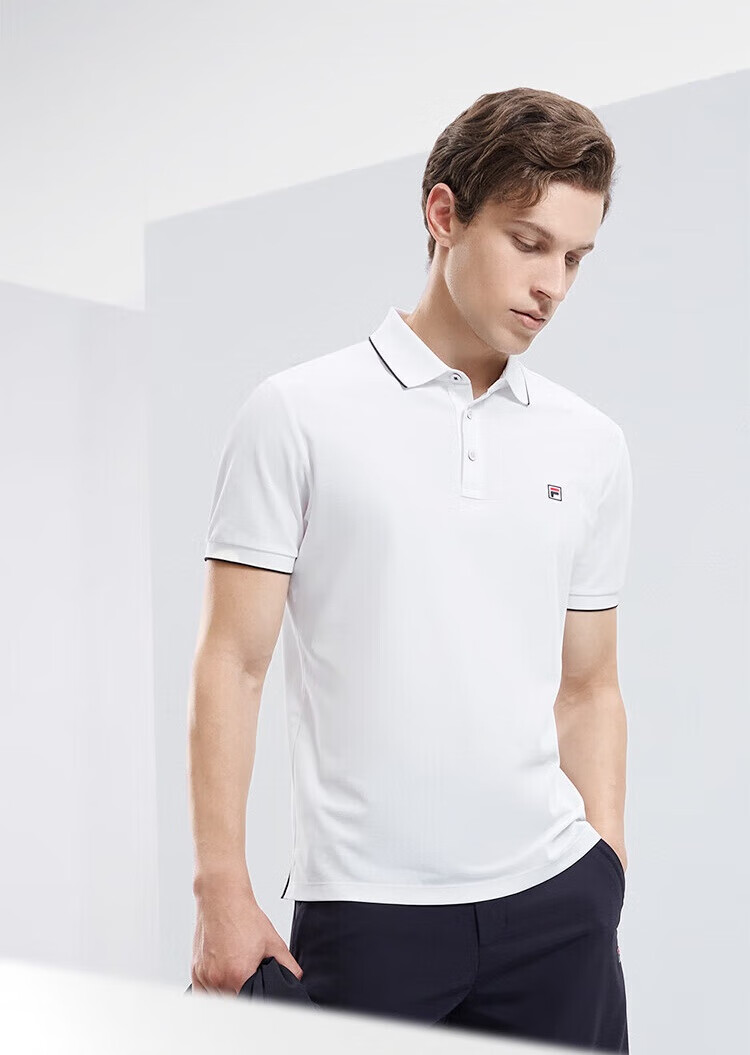 FILA Official Men's Polo Shirt 2026 Summer Cooling Short Sleeve Breathable Casual Business Top 7