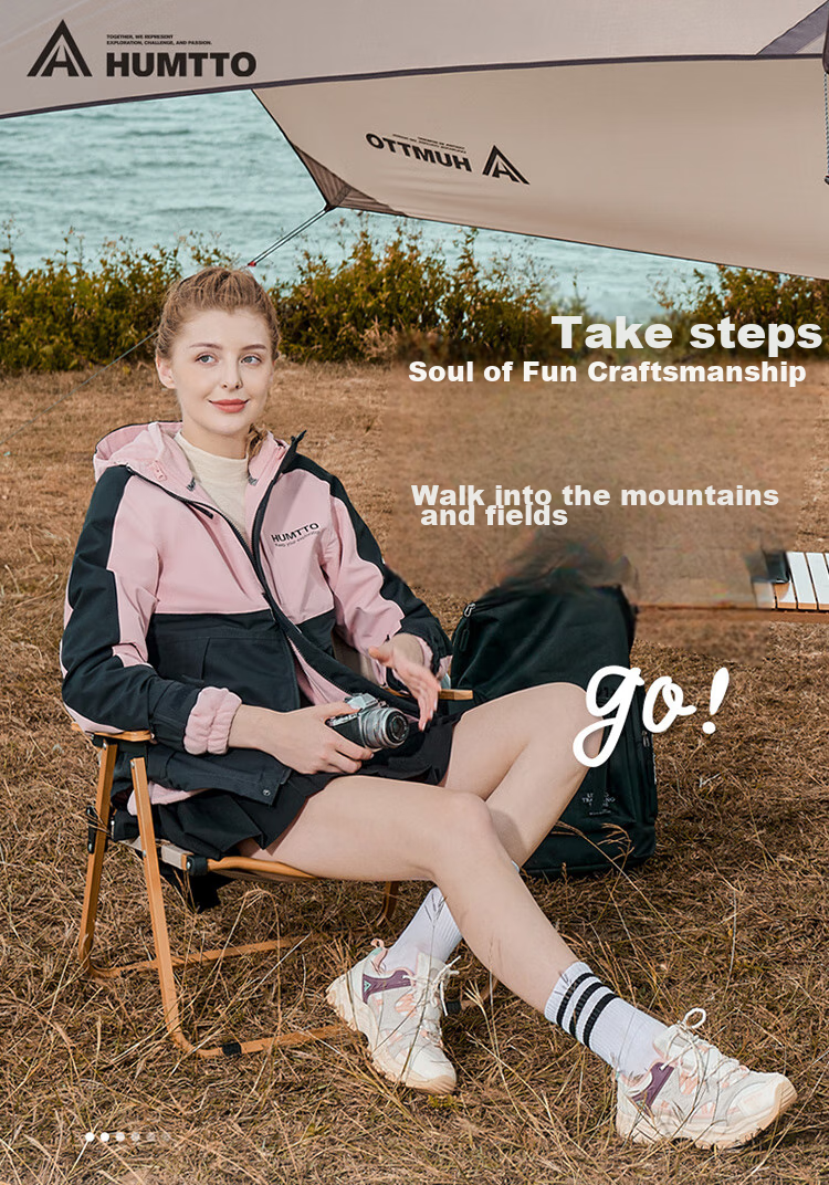 HUMTTO Outdoor Hiking Shoes for Women, Lightweight Comfortable Casual Trekking Shoes Professional Non-Slip Climbing Shoes Beige Size 37 1