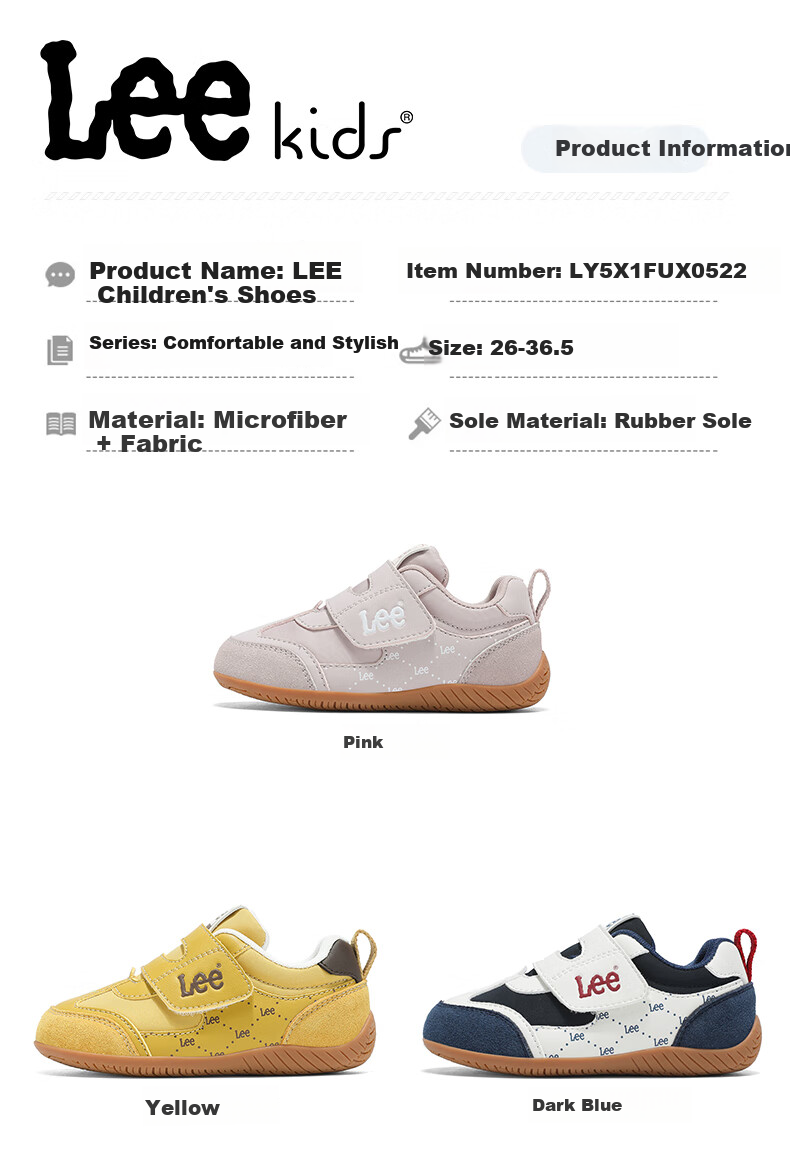 LEE KIDS Children's Shoes, Autumn New Style Kids Sneakers, Non-Slip Sports Shoes for Girls, Casual Shoes for Boys, Dark Blue, Size 32 4