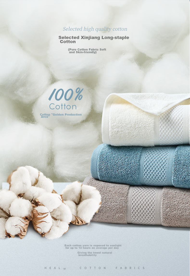 Canasin Pure Cotton Antibacterial Towel, Soft And Absorbent, Five-Star Hotel Face Washing Sports Towel, Single Pack, Silver Gray, 180g 4