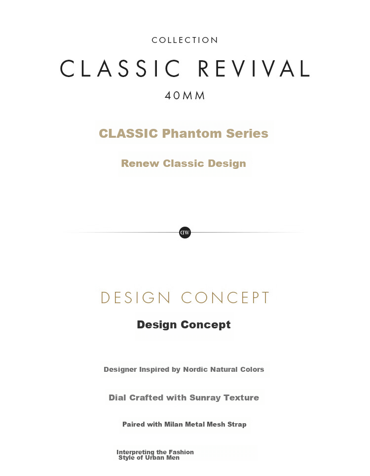 Daniel Wellington DW Men's Phantom Series Quartz Steel Band European and American Wristwatch Gift Box Birthday Present for Boyfriend DW632 2