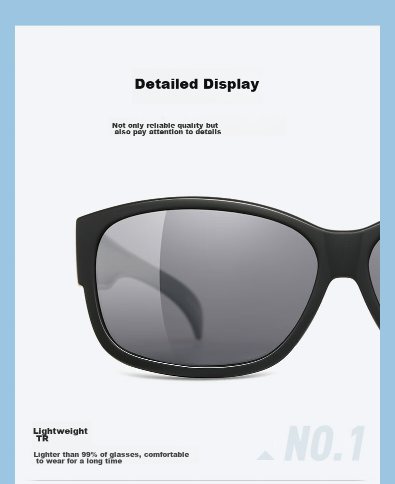 CAXMAN Sunglasses Clip-On Polarized Lenses for Men And Women, Nearsighted Driving Glasses 13