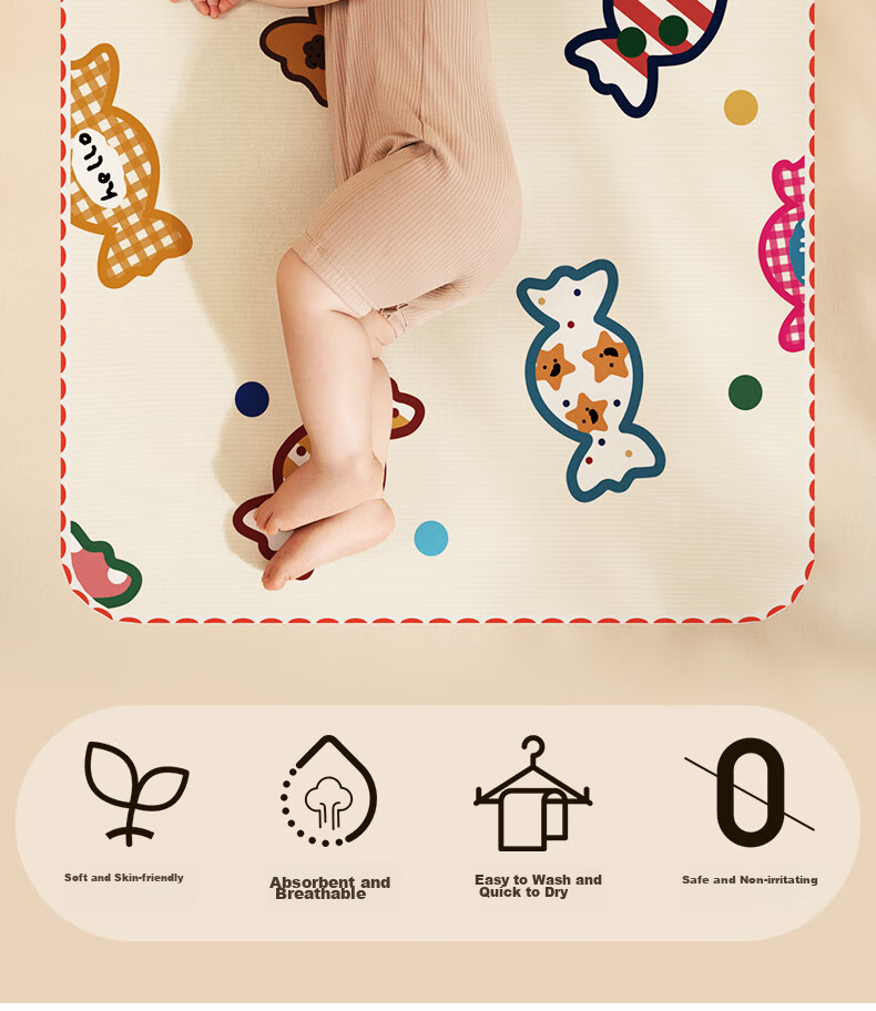 Peppa Pig Mom Baby Waterproof Washable Urine Pad Mattress Protector Menstrual Pad 1.5m x 2m 4