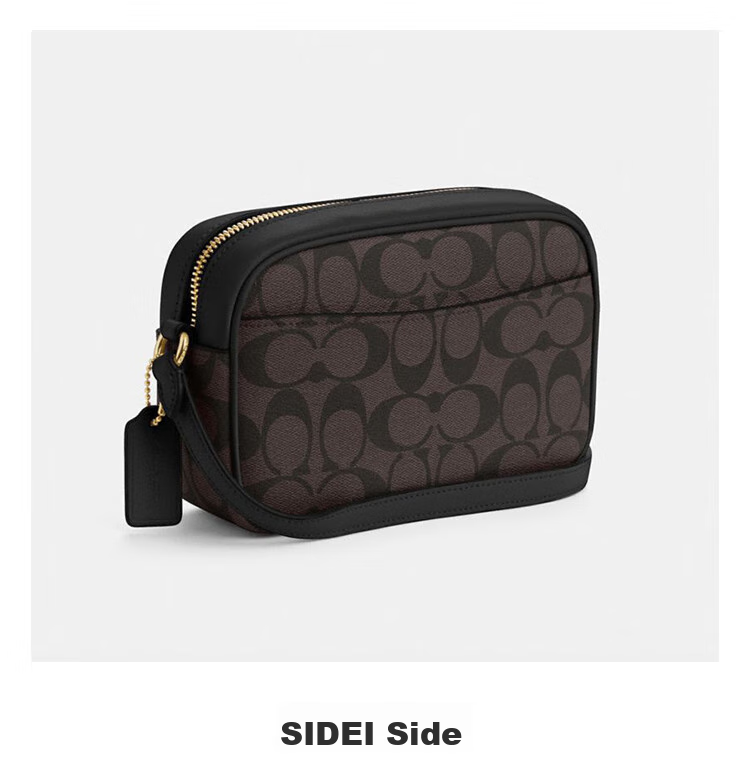 COACH [Brand Direct Supply], Women's JAMIE Small Crossbody Camera Bag, Dark Brown And Color Block CQ874, New Year Gift 6