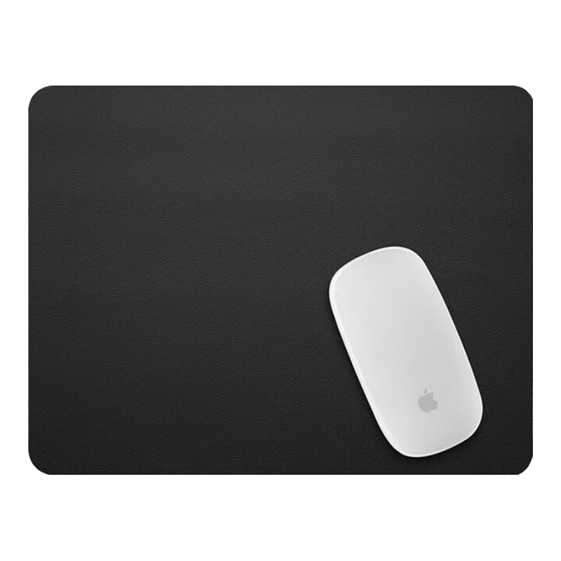 JPLAYER Double-Sided Waterproof Skin-Friendly PU Leather Gaming Mouse Pad, Stain-Resistant Wear-Resistant Mouse Pad, Office Mouse Pad, Customizable Pattern, Smooth FPS Gaming Black Leather Oil-Proof