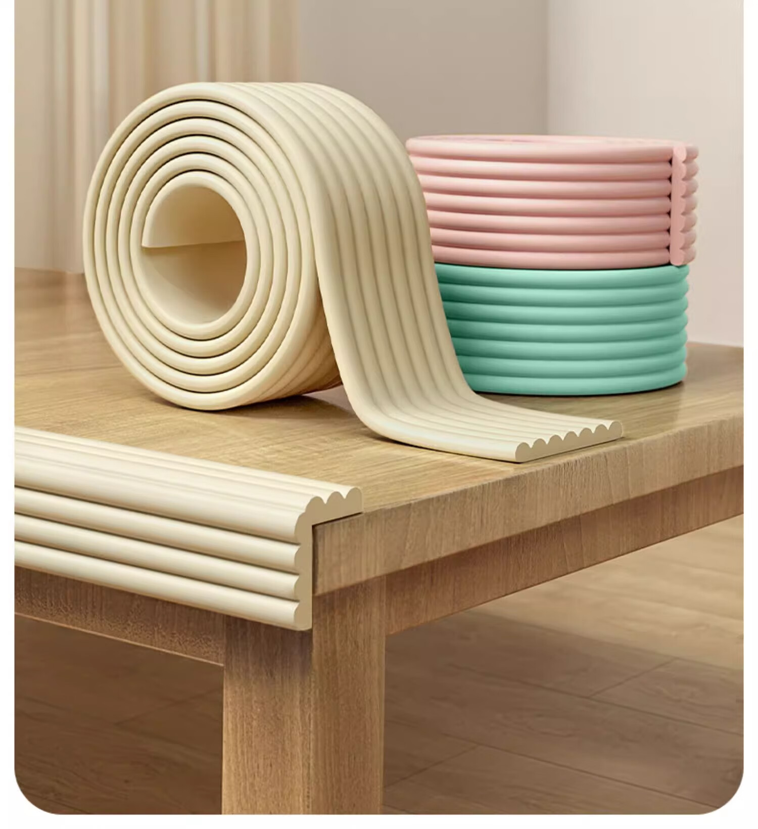 Beitaisi Baby Safety Edge Cushion Stickers, Thickened And Widened Wall Protectors, Child-Friendly Eco-Friendly Non-Toxic, 2m*3 Pieces 1