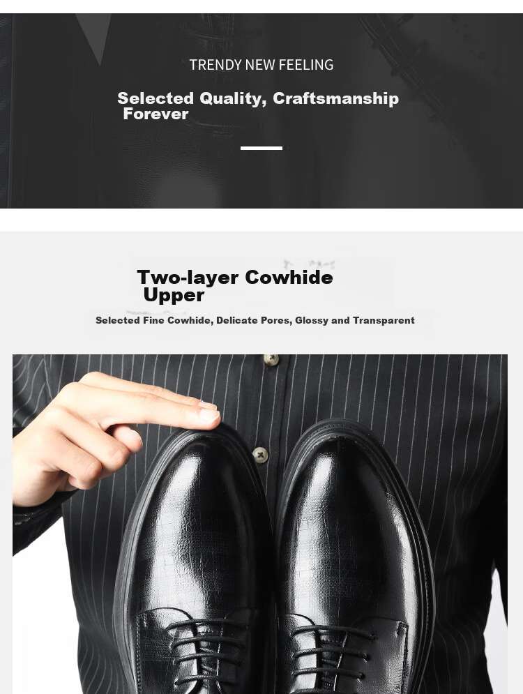 CARTELO Leather Shoes for Men, Derby Shoes, Dress Shoes, Business Formal Wear, Genuine Leather, Height-Increasing, 2026 New Style, Casual Wedding Groom Breathable Shoes 5