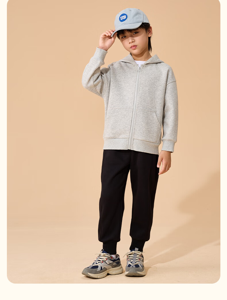 Baleno Boys' Jacket Spring And Autumn 2025 Style, Thin Sports Long-Sleeve Hoodie for Older Children, Autumn Wear Hooded Cardigan Trendy 13