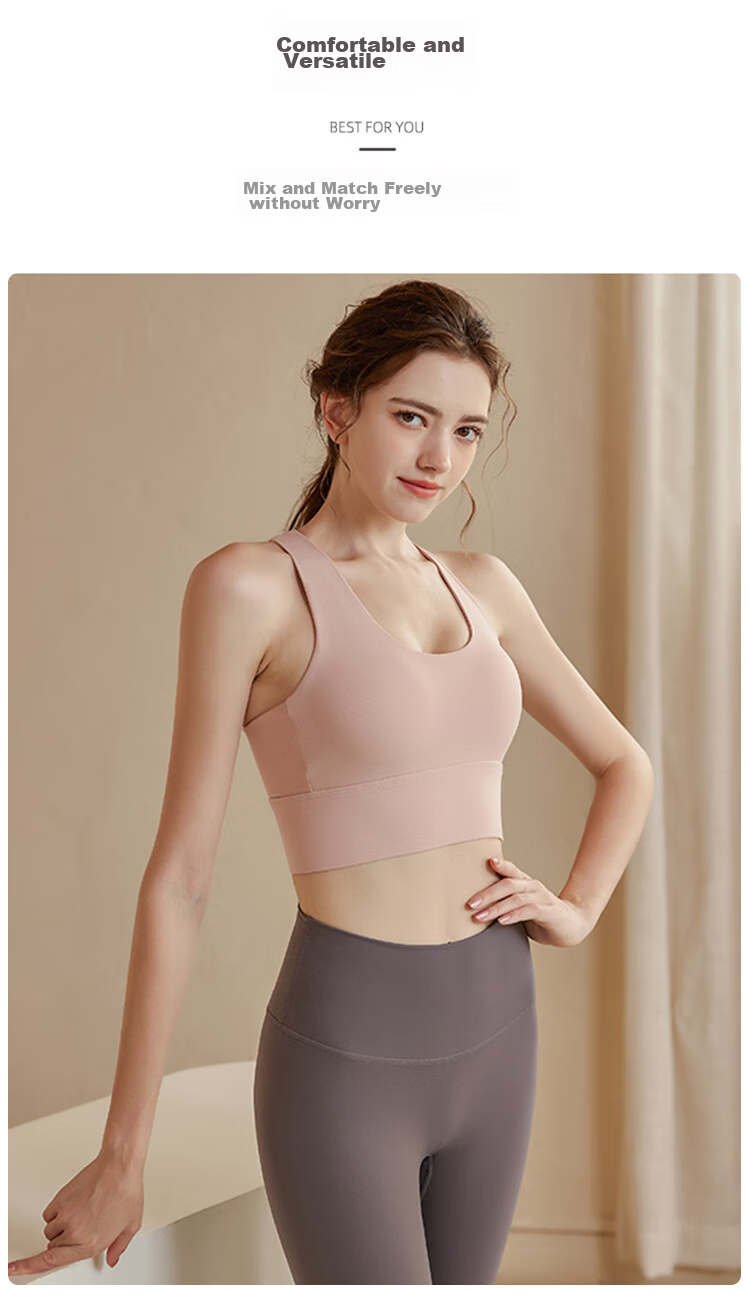 XUEXIMAN Sports Bra, Yoga Bra, No Need to Wear Bra, High-Intensity Shock-Absorbing, Push-Up, Professional Pilates, Suitable for Outdoor Wear, Women's Vest 7