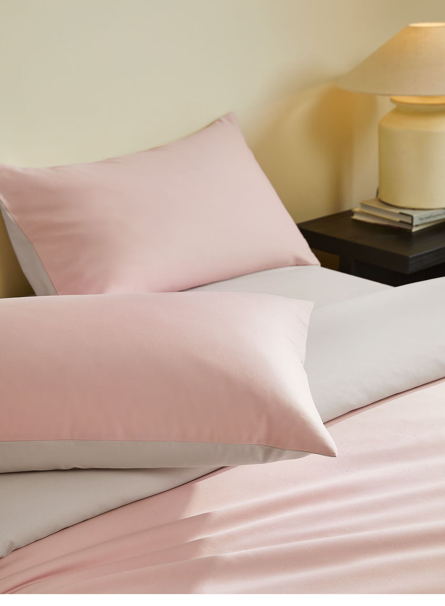 MIDO HOUSE Mingdu Bedding, Pure Cotton Brushed Four-Piece Set, All-Season Bed Sheet And Duvet Cover, 100 Thread Count A-Class Four-Piece Set, 200X230 Cm, Sunset Purple 6