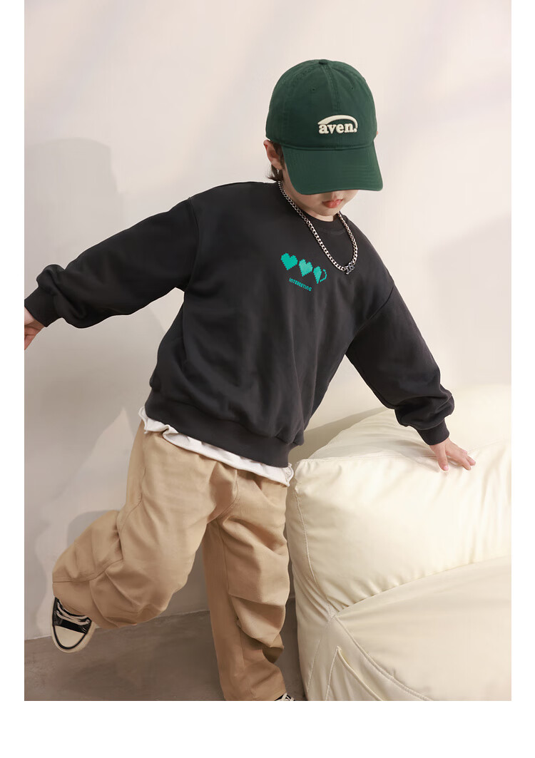 LUSON Chen Da Zhu Boys' Sweatshirt, 2025 Spring And Autumn New Style, Children's Casual Versatile Top, Trendy Children's Clothing 7