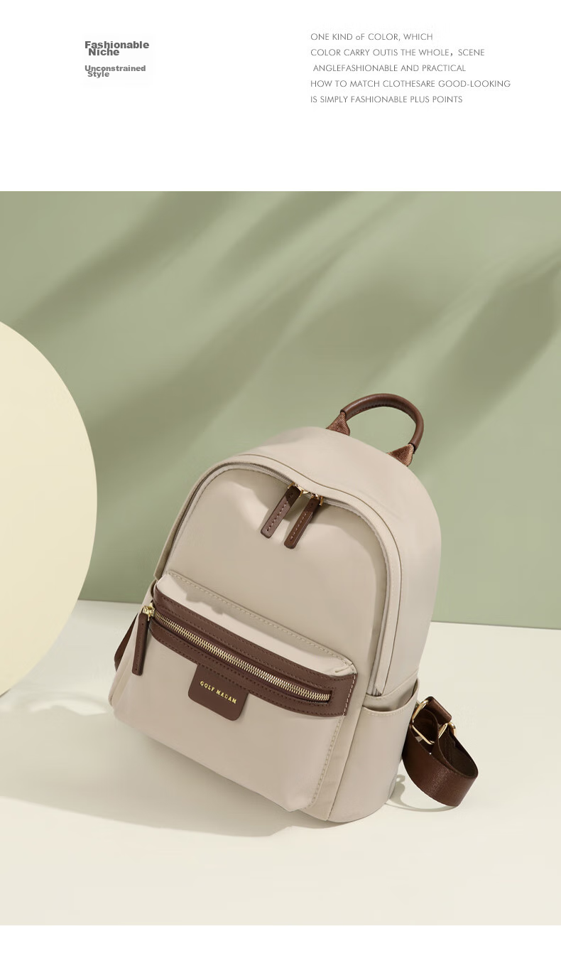 GOLF Women's Backpack, Casual IPad Laptop Bag, Versatile Student Schoolbag, Commuter Travel Bag, Birthday Gift 22