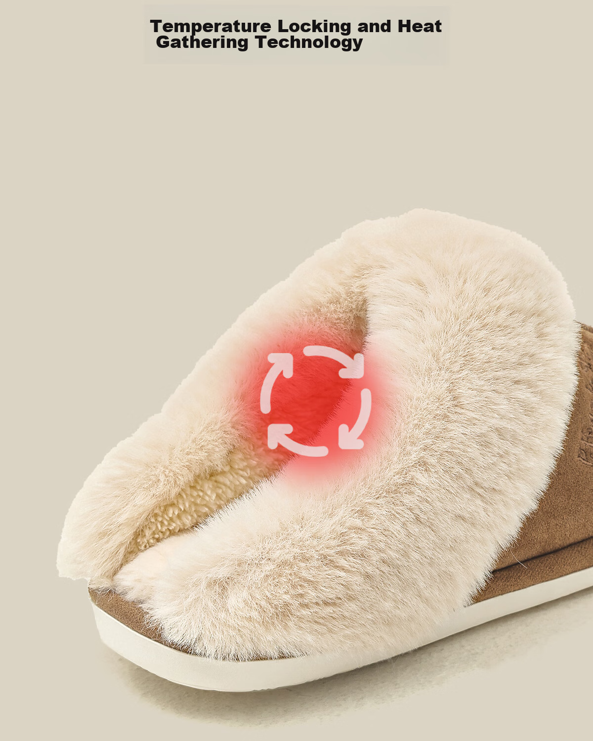 Paul Frank Cotton Slippers for Women, Winter Home Wear, Warm Plush Fashion Couple Slippers for Men, Brown, Size 44-45 [Runs Small] 7