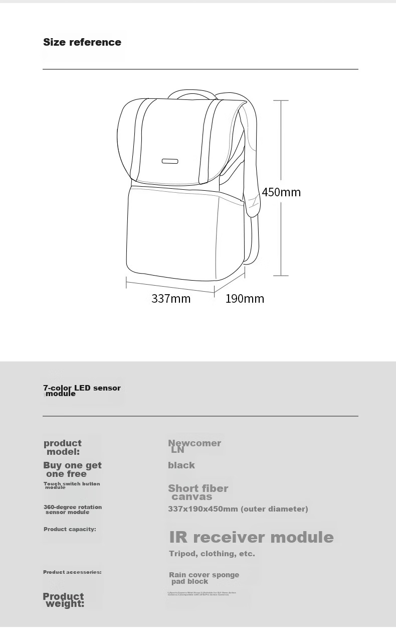 Benro New Lineage LN Photography Bag, Professional DSLR And Mirrorless Camera Backpack, Fashionable Casual Double-Layered Travel Laptop Digital Backpack with Rain Cover 20