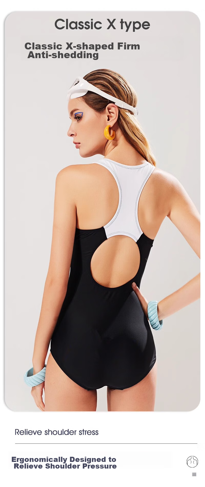PULASSI Women's Swimsuit, Tummy Control, Slimming Effect, High-End Feel, 2026 New Popular Style, for Swimming Pool Racing, Sold by JD 7