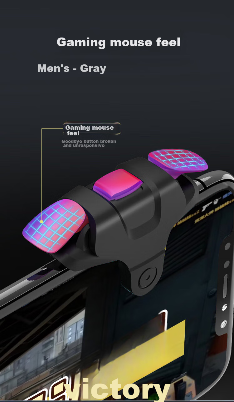 Stiger [Over 400,000 Sold] PUBG Mobile Gaming Peripheral, Delta Handheld Controller, Valorant Shoulder Keyboard, Auto Four-Finger Assist Button, Mouse-Like Grip, Compatible with Peace Elite 13