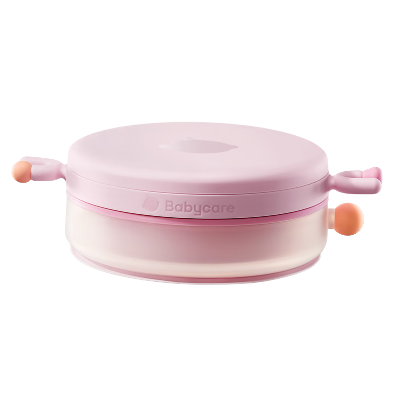 Babycare Children's Insulated Meal Tray, Baby Divided Plate Shatterproof Eating Bowl, Infant Supplementary Food Tableware - Pink 720ML