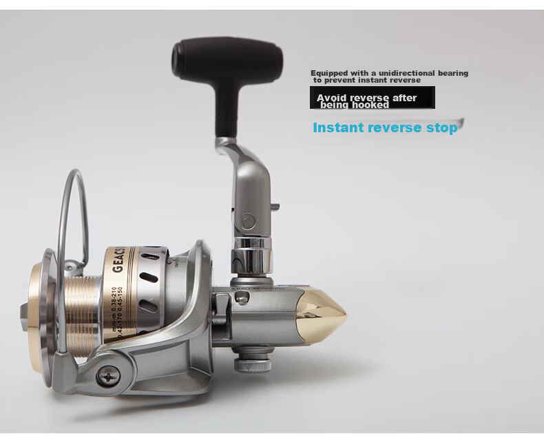 Dijia Fishing Reel, GEAC1000 (Gold), Series, All-Metal Line Cup, Fishing Reel, Spinning Reel, Lure Reel, Fishing Line Reel, Rock Fishing Reel, Long-Distance Casting Reel, Rafting Fishing Reel, Sea Rod Reel, Long-Distance Casting Reel 10