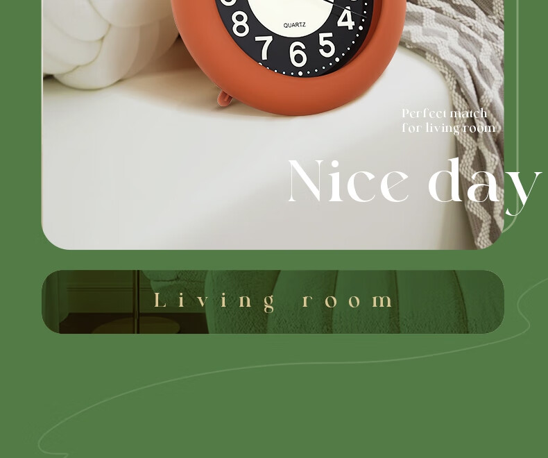 POLARIS Table Clock, Living Room Luxury Desktop Ornament, Waterproof Timepiece, Internet-Famous Cream Style Desk Clock, New Year Refreshing Gift, Back-To Seaso 27