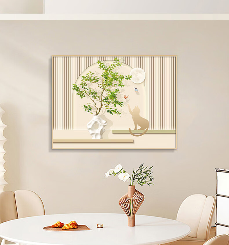 Yihuanyu Cream-Colored Decorative Painting for Electric Meter Box, Lift-Up Style Distribution Box Cover, Hanging Painting for Meter Box, No Drilling Required Wall Art 16