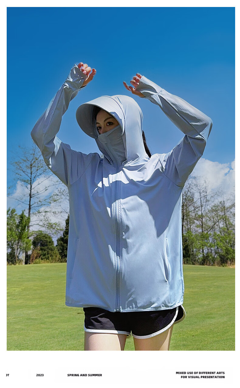 Langsha Sun Protection Clothing for Women, Summer Cool Ice Silk UV Protection Jacket, Breathable Quick-Dry Sports Outerwear 18