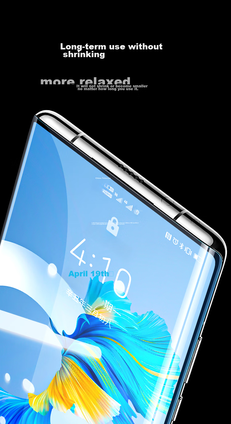 UGREEN Screen Protector for Huawei Mate40 Pro, Hydrogel Film, Compatible with Mate40 Pro+/RS Porsche Design, Full Coverage Anti-Fingerprint Protective Soft Film, 2 Pieces 12