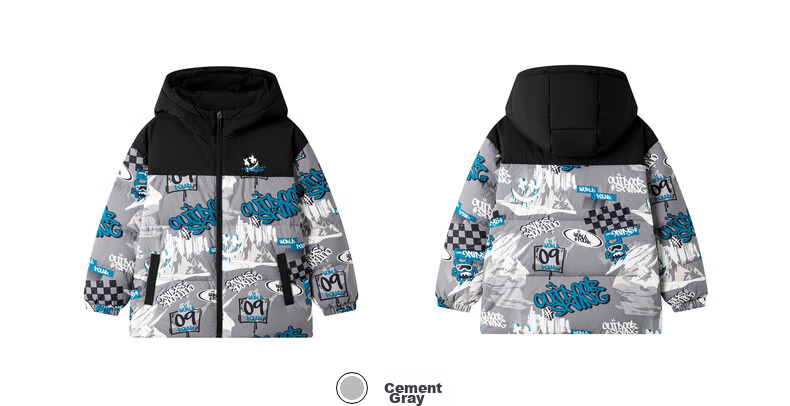 361° Kids Down Jacket 2025 Winter Boys Hooded Thickened Windproof Warm Coat Black 140 37
