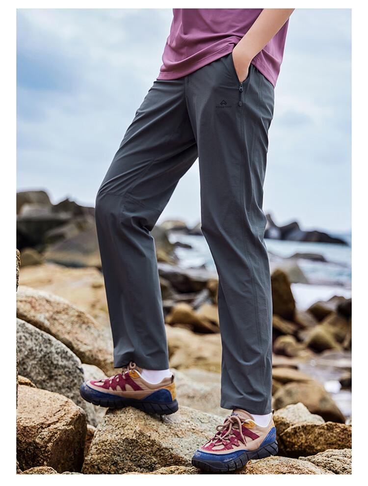 Pioneer Camp Windproof Outdoor Pants for Women, Summer Lightweight Sports Hiking Climbing Trousers, Breathable Water-Repellent Casual Straight-Leg Long Pants 9