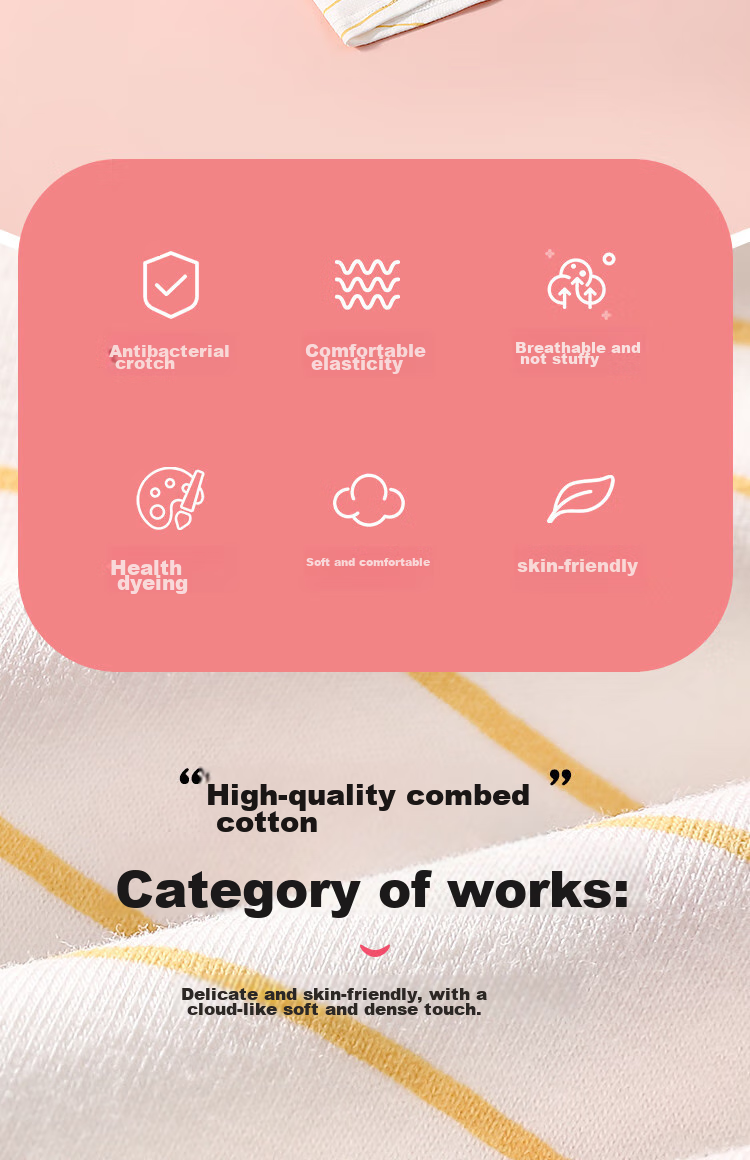 FENTENGCARE Children's Underwear for Girls, 100% Pure Cotton Crotch, Big Girls' Baby Teenage Boxer Briefs, Boyshorts, Ages 3-6 YR 2