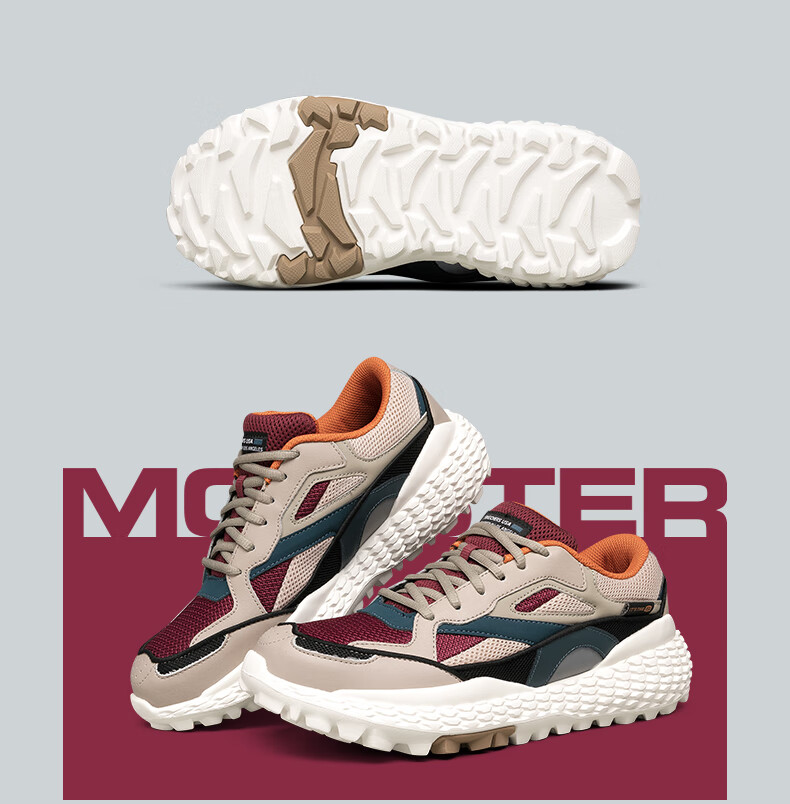 Skechers Autumn Men's Shoes, Lightweight Functional Monster Shoes Series, Trendy Dad Shoes, Comfortable Versatile Daily Sports Casual Shoes 16