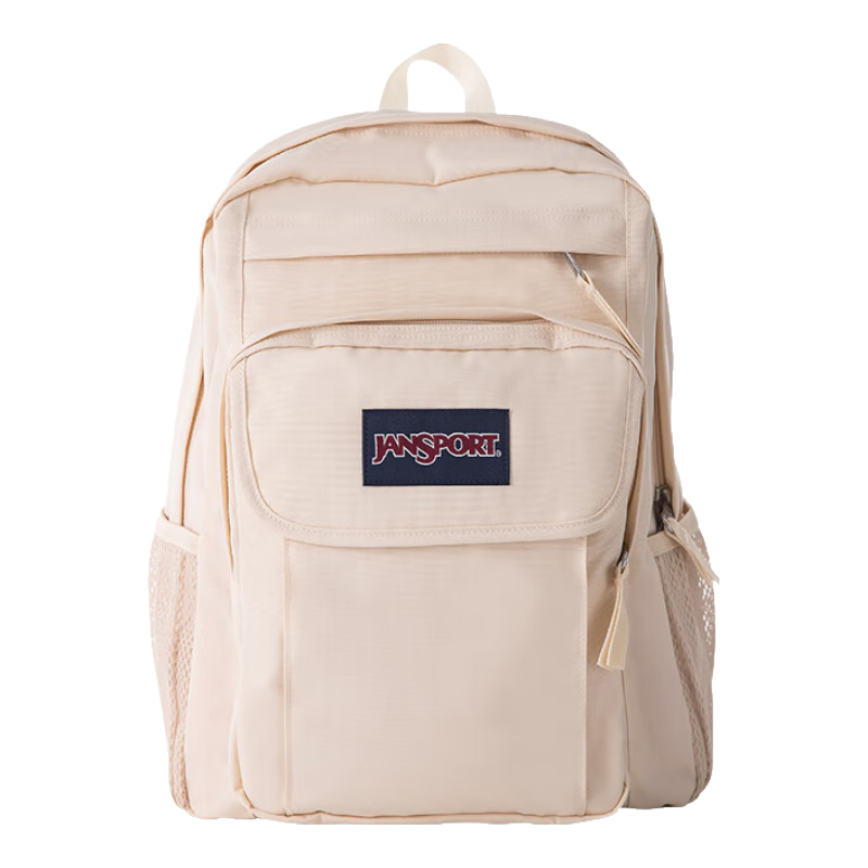 JANSPORT Jiesi'bao Backpack, Large Capacity Backpack for Men And Women, School Bag for College Students, 4NVC00Y, Beige