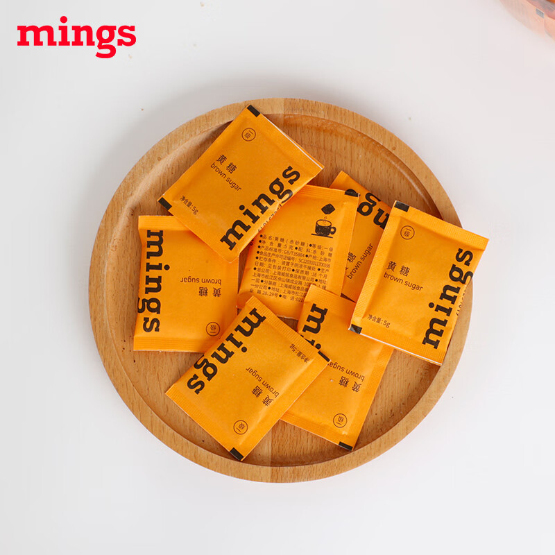 铭氏（Ming's）咖啡糖包 赤砂糖 独立包装黄糖 5g×100包 咖啡伴侣冲饮糖