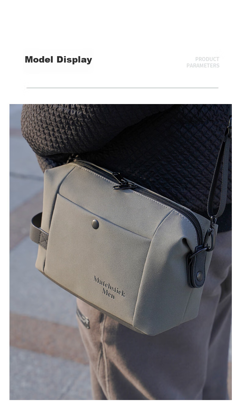 Matchstick Men FC-8812 Mirrorless Camera Bag, Shoulder Photography Bag, Digital Portable Storage Bag, Gray 10