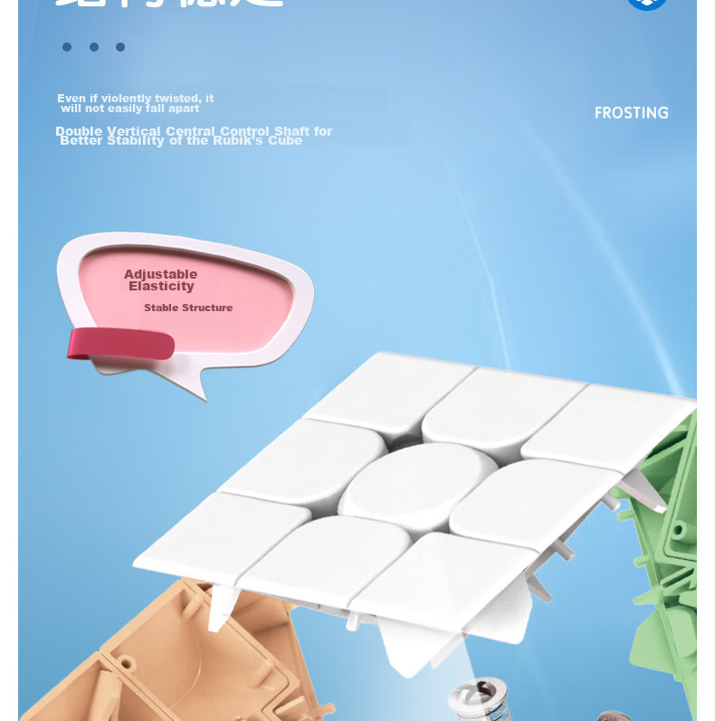 Deli Macaron Color Series Smart Cube, Smooth Rotating, Easy to Twist, Educational Toy 7