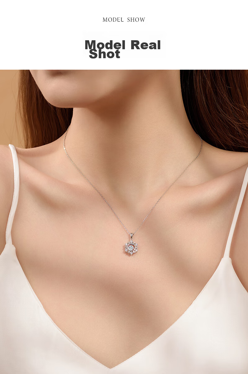 MANHE S999 Sterling Silver Necklace for Women, 2026 New Light Luxury High-End Style, Birthday Gift for Wife Or Girlfriend 9