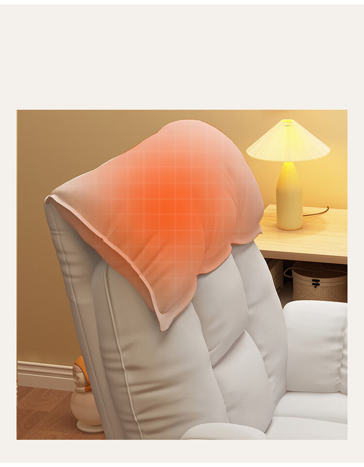 Churong Computer Chair, Home Reclining Lazy Sofa Chair, Comfortable for Long Sitting, Adjustable Height Office Chair, Swivel Nap Ergonomic Chair 8