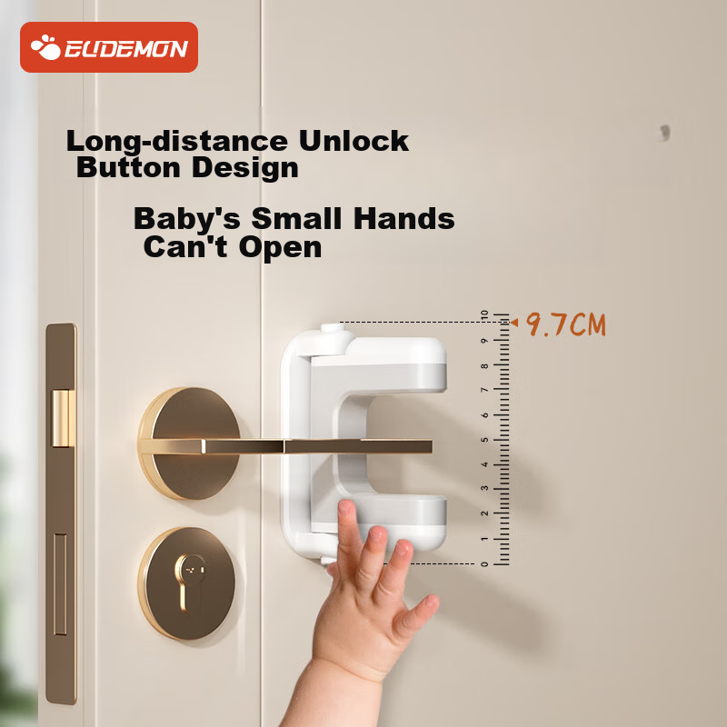EUDEMON Child Safety Door Stopper Lock, Anti-Theft Door Lock, Baby Door Lock Catch, Anti-Opening Window Lock Catch, 2 Pieces