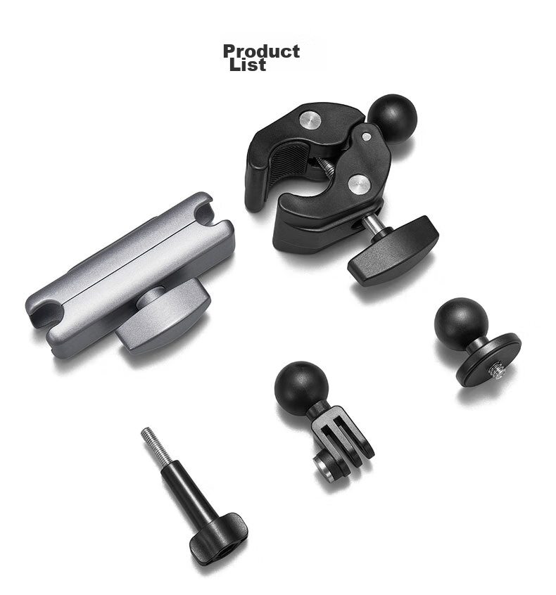 Qiye Cycling Handlebar Mount Compatible with Insta360 X3 Panoramic Camera, Insta X4 Action Camera Accessory, Motorcycle X5 Bicycle Mountain Bike Handlebar Clamp X3 7