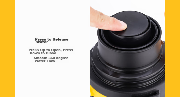 LOCK&LOCK Large Capacity Insulated Bottle, Outdoor Travel Camping Stainless Steel Portable Car-Mounted Handheld Thermos, 2.2L Black 20