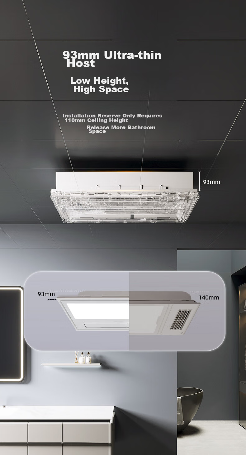 YOUPON Bathroom Heater with Frameless Lighting And Exhaust Fan, Wireless Touch Control Night Light Mode DZ026 9