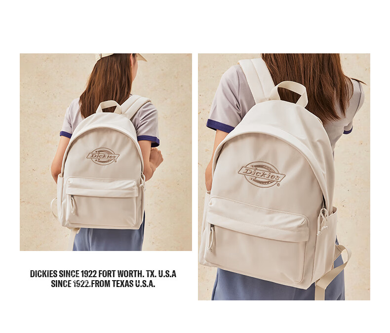 Dickies Large Capacity Backpack Travel Laptop Commuter Bag Fresh Style School Bag for College and High School Students Pink 19