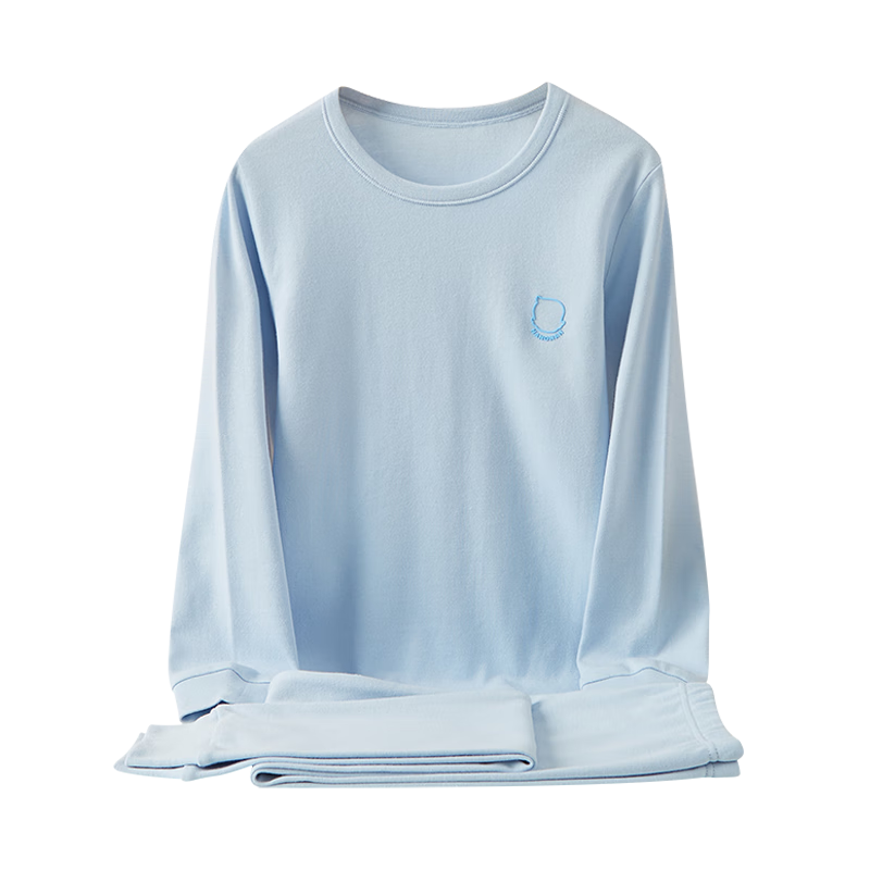 Hengyuanxiang Children's Pure Cotton Underwear Set, Boys And Girls Autumn Thermal Underwear Thin Style Warm Base Layer Pajama Set, All Cotton Sweater