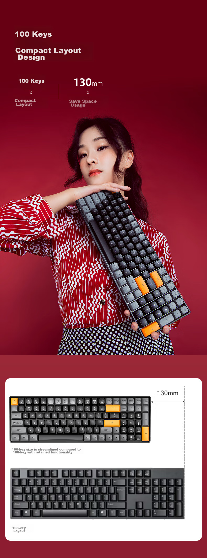 Aigo AG98 Customizable Keyboard Mechanical Gaming And Office Keyboard RGB Backlit Full Hot-Swappable Tri-Mode Gasket Structure Interstellar Journey - Kaiva Ice Cream Pro 7