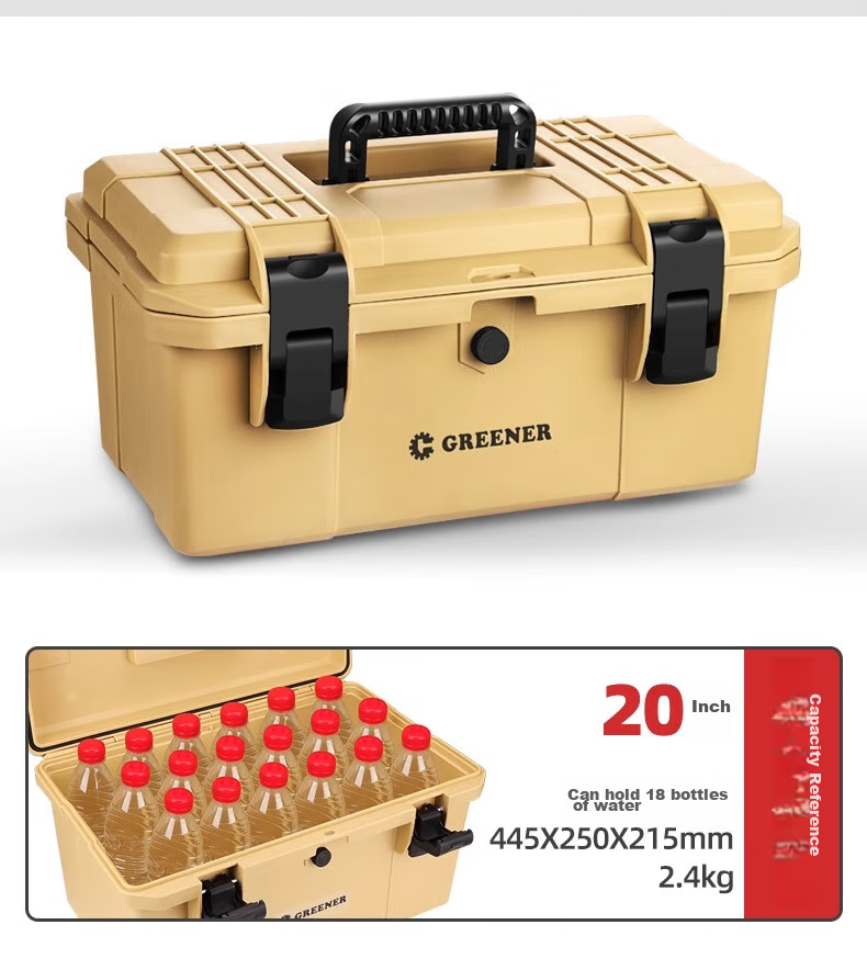 GREENER Toolbox, 20-Inch Storage Box, Industrial-Grade Multifunctional Hardware Organizer, Electrical Tool Kit for Home Use, Car-Mounted Waterproof Large Size Set 23