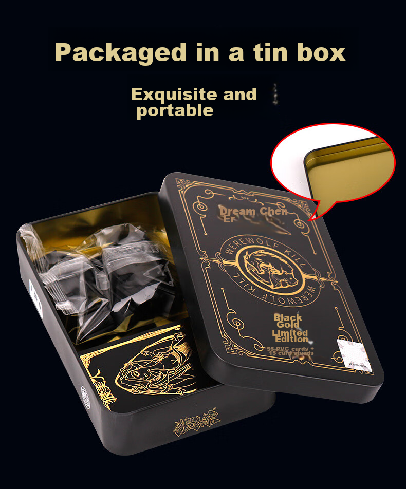 Langrensha Card Game Dark Gold Collector's Edition Langrensha Complete Set 2025 Night Black Please Close Your Eyes to Kill Game Set 3