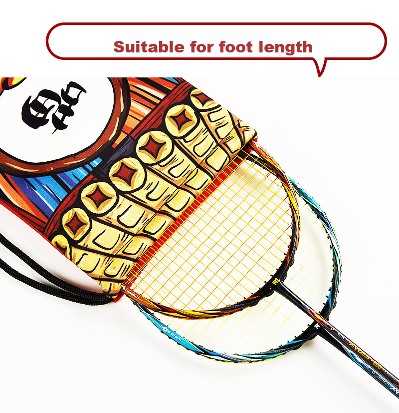 Taan Badminton Racket Bag, Thickened 3D Color Printing, Racket Protective Cover, Racket Bag BAG912, Dazhanhongtu 3
